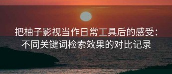把柚子影视当作日常工具后的感受：不同关键词检索效果的对比记录