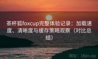 茶杯狐foxcup完整体验记录：加载速度、清晰度与缓存策略观察（对比总结）