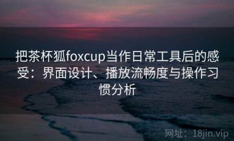 把茶杯狐foxcup当作日常工具后的感受：界面设计、播放流畅度与操作习惯分析