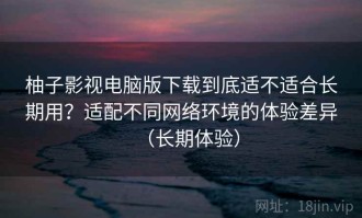 柚子影视电脑版下载到底适不适合长期用？适配不同网络环境的体验差异（长期体验）