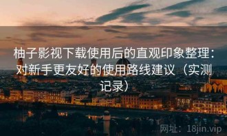 柚子影视下载使用后的直观印象整理：对新手更友好的使用路线建议（实测记录）