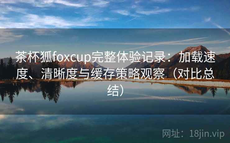 茶杯狐foxcup完整体验记录:加载速度、清晰度与缓存策略观察(对比总结) 茶杯狐foxcup完整体验记录:加载速度、清晰度与缓存策略观察(对比总结)