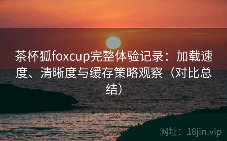 茶杯狐foxcup完整体验记录:加载速度、清晰度与缓存策略观察(对比总结) 茶杯狐foxcup完整体验记录:加载速度、清晰度与缓存策略观察(对比总结)