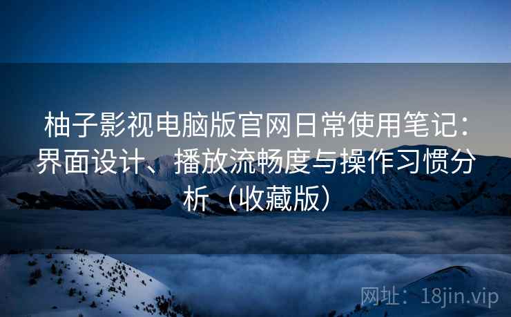 柚子影视电脑版官网日常使用笔记：界面设计、播放流畅度与操作习惯分析（收藏版）